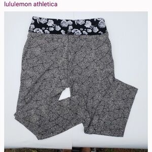 lululemon athletica Black and Gray Patterned Pants